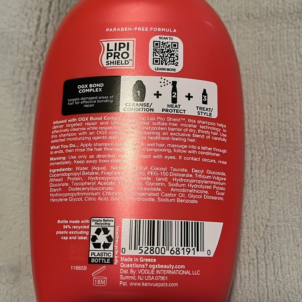 OGX Bond Protein Repair Shampoo and Conditioner Set - Picture 4 of 6